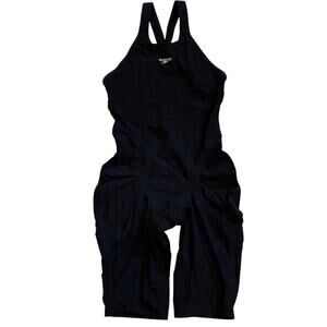 Speedo Fastskin 2.0 LZR Valor Womens 26 Black Open Back Competition Tech Suit